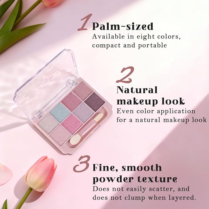 SUAKE Nude Pink Eyeshadow Palette, Matte & Shimmer, High Pigmented 12 Colors Brown Purple Eye Shadow Primers for Eye Makeup, Korean Powder Palet de sombras de ojos (05-Aurora Candy)