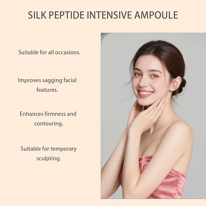Silk Peptide Intensive Lifting Ampoule, Deep Collagen Silk Peptide Intensive Lifting Ampoule Serum Korean Anti Aging Serum for Face Tightening and Lifting,Smoothing, Hydrating (1pc*50ML)