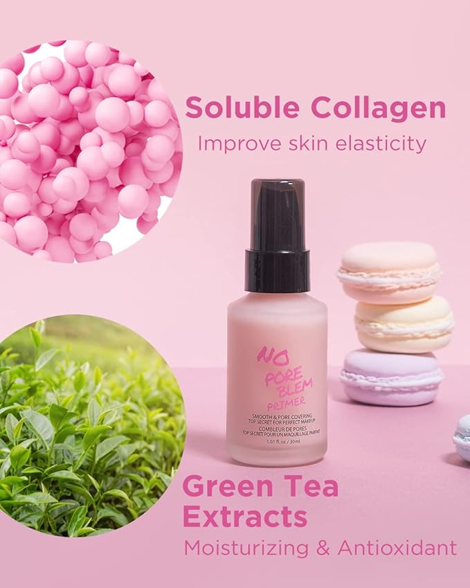 TOUCH IN SOL No Poreblem Primer – Pore Primer for Korean Makeup, Mattifying Primer for Oily Skin, Pore Eraser for Large Pores, Blurring Finish from K Beauty (1.01 fl.oz/30ml)