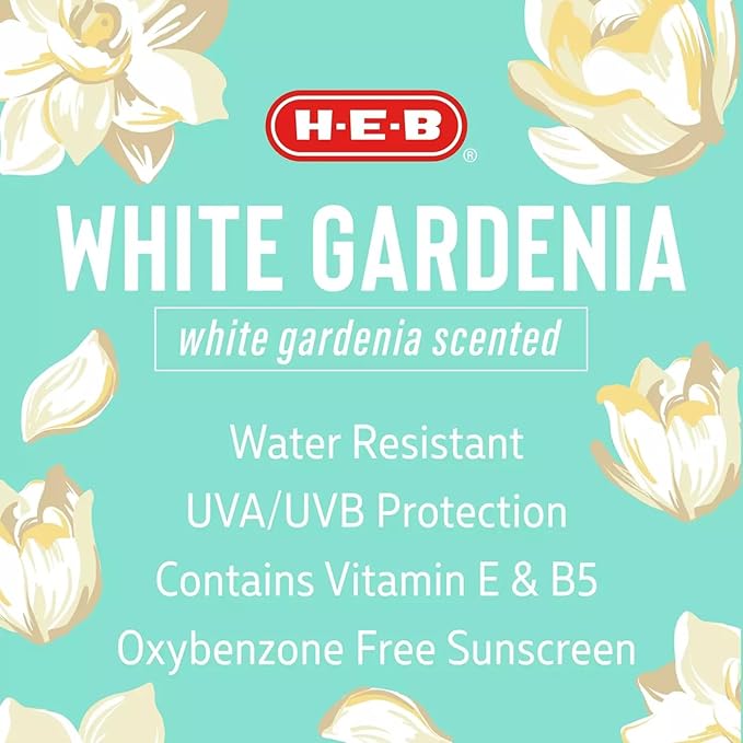 HEB White Gardenia Sunscreen Spray, Oxybenzone Free, SPF 50, 5.5 oz