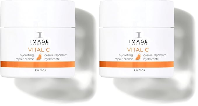 IMAGE Skincare,VITAL C Hydrating Repair Crème,Face Night Cream Moisturizer with Hyaluronic Acid,for Dry Skin,Full-Size,2 fl oz,(Pack of 2)
