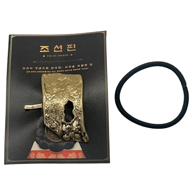 ThinkerValue Pin of Joseon - Korean Traditional Style Hairpin Accessory, Hair Clips, Alloy Base with Gold Plating, Ideal for Gifts or Souvenirs (Texture Gold)