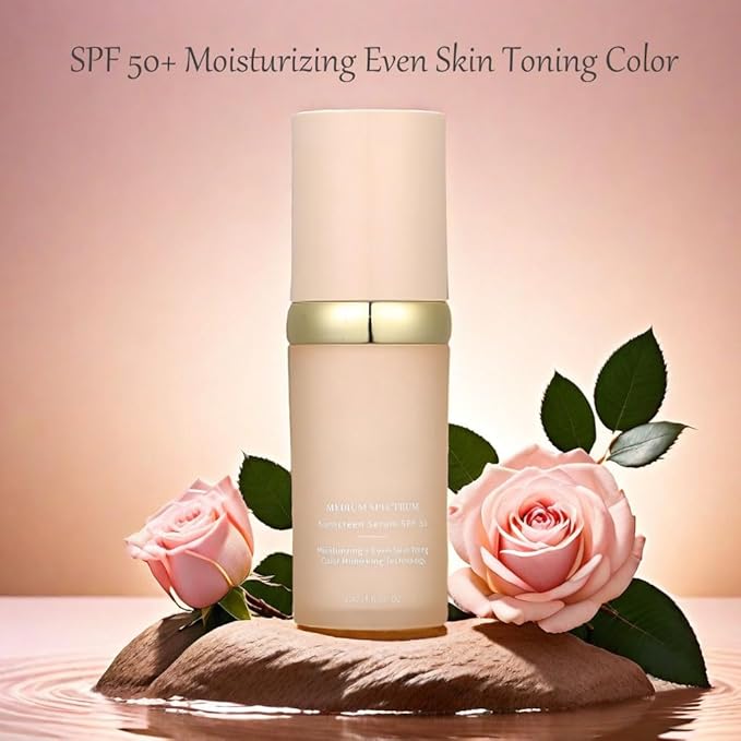 4 in 1 foundation Liquid, Foundation Medium Spectrum, Hydrating Medium full coverage concealer with SPF 50+ Inspired, Longwearing & Waterproof - Korean Makeup (2pcs)