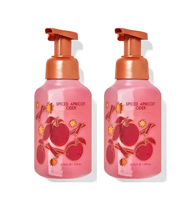 Bath & Body Works Spiced Apricot Cider Gentle Foaming Hand Soap 8.75 Ounce 2-Pack (Spiced Apricot Cider)