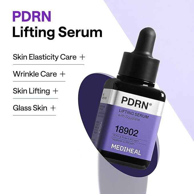 Mediheal PDRN Glass Skin Routine Bundle – Cream Pack Cleanser + Stretchable Toner Pads (100ct) + PDRN Lifting Serum | Pore Care, Firming & Deep Hydration