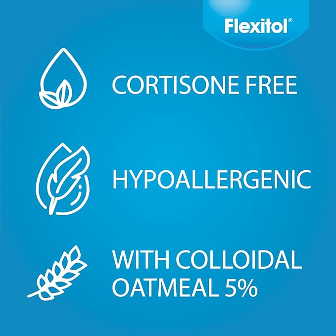 Flexitol Face and Eyelid Eczema Cream for Sensitive Skin, 5% Colloidal Oatmeal, Soothing Eye Treatment for Eczema and Dermatitis, Hydrating Non-Greasy Ointment for Dry, Itchy Skin, 1.4 oz