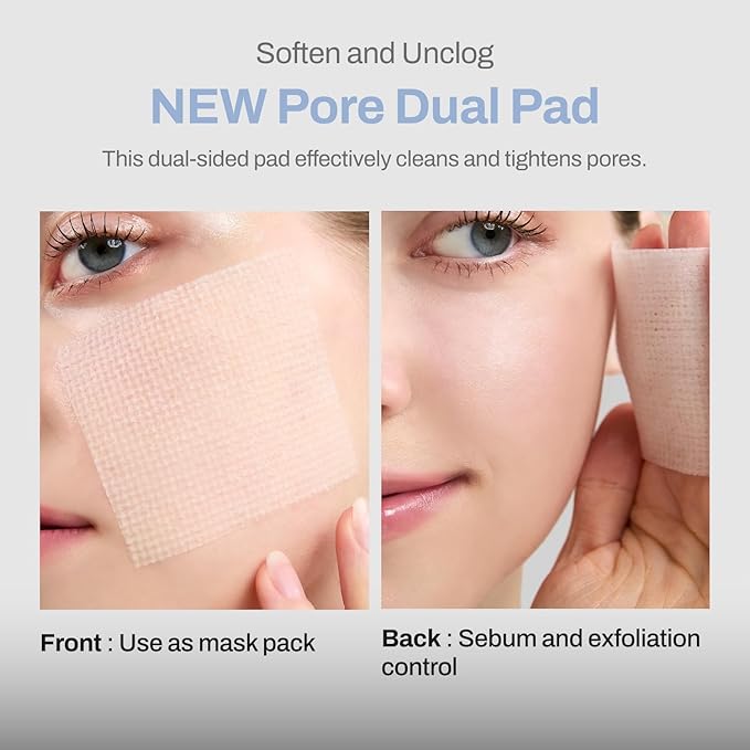 Niacin X BHA Pore Mild Clear Toner Pad - Korean Toner Pads for Face - Hydrating Face Toner for Pore Minimizer - Exfoliating Pore Care with Dual-Sided Pads - Gentle Blackhead Remover, 60 Pads