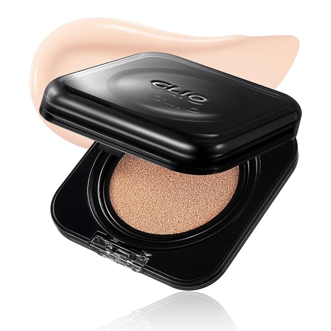 CLIO Kill Cover Founwear Cushion Foundation, Flawless Full Coverage with Matte Finish, Covering Pigmentation and Blemish, Long-Lasting, Creamy Lightweight Texture, Korean Cushion (19C LIGHT)