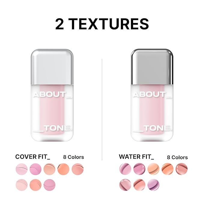 ABOUT TONE Skin Layer Fit Blusher – Semi Matte Cover Fit & Semi Glow Water Fit – High-Fitting Liquid Blush for Longwear Color, Intense Pigment, Smooth Adhesion – Korean Beauty (C03 PEACH CHOUX)