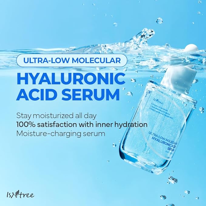 ISNTREE Ultra-Low Molecular Hyaluronic Acid Toner 300ml, 10.14 fl oz + Ultra-Low Molecular Hyaluronic Acid Serum 50ml, 1.69 fl oz