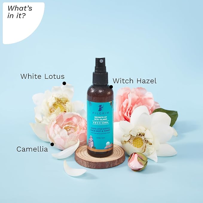 Korean Beauty White Lotus Refreshing Face Mist & Toner | Toner for Glowing Skin | Alcohol-Free Mist & Toner for Open pores Tightening | 100ML