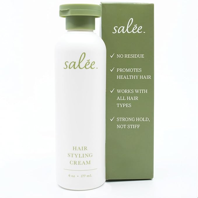 Salée- Styling Cream For Hair For Women & Girls | Anti-Frizz, Smoothing, Slick Back | For Curls, Wavy & Straight Hair | Flexible Gel Hold For Shine & Flyaways | 6 oz.