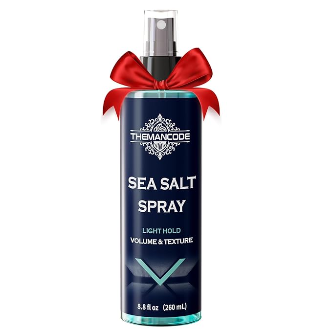 Sea Salt Spray for Men, Light Hold Thickness, Texturizing Hairspray, Beach Vacation Essentials, Surf Spray Adds Instant Volume, Travel Essentials, Travel Hair Men Gifts, 8.8 Oz
