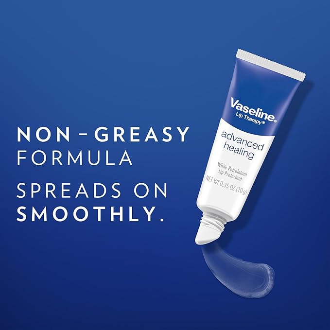 Vaseline Intensive Care Lotion, Unscented, Advanced Repair – Non-Greasy Moisturizer for Extremely Dry Skin + Professional Lip Therapy Tube