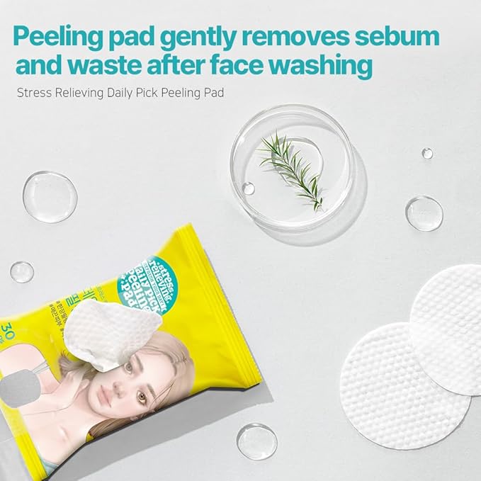 ARIUL Daily Pick Peeling Pads – Gentle Exfoliating Toner Pads with 50% Green Tea Water, Dual-Sided Vegan Fabric for Pore Care & Dead Skin Removal, Korean Skincare (30 Pads x 3 Pack)