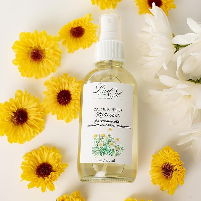 Botanical Facial Hydrosol Toner — Chamomile, Calendula, Thyme & Cornflower | 4 oz | Copper Distilled, Natural Skin Refresher & pH Balancer