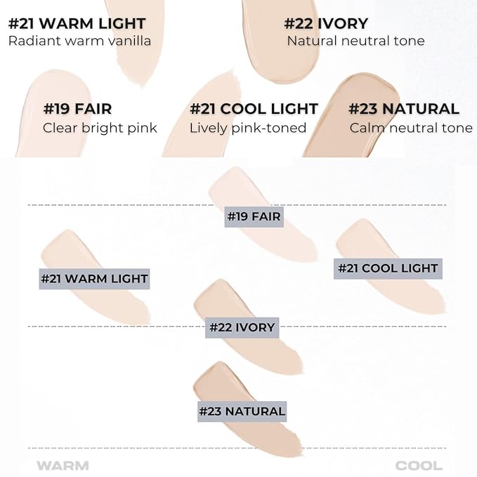 ABOUT TONE Skin Layer Cover Fit Concealer 5 Colors - Ultra Adherence Super Comfort Fit Liquid Concealer 24 Hours Long-Lasting Lightweight Coverage Vegan Korean Face Makeup (21 COOL LIGHT, 0.2)