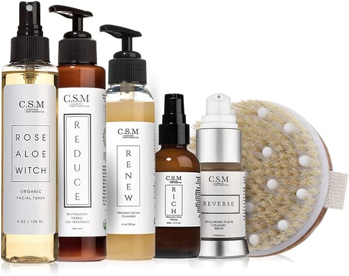 CSM Organic Alcohol-Free Witch Hazel Face Toner with Rose Water, Aloe Vera - Minimizes Pores, Soothes Skin for a Fresh, Clear Complexion - Easy Mist Spray - RAW Facial Toner - Made in The USA