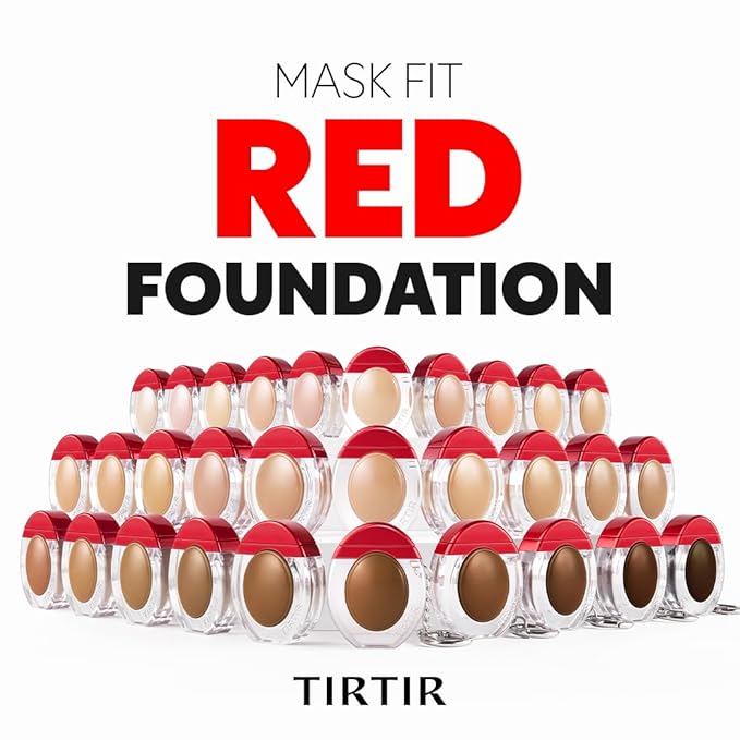 [*Mini Size*] TIRTIR Mask Fit Red Foundation | 72H Lasting Skin-Fit Korean Makeup with Skin-fit Satin Finish & Wide Shade Range, #17N Vanilla, 0.34oz