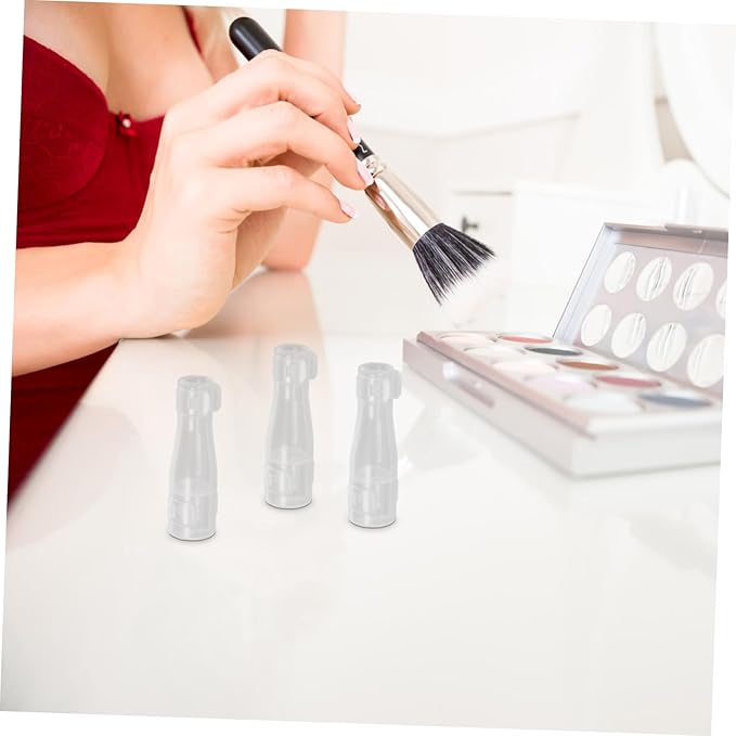 10pcs Makeup Brush Covers Transparent Makeup Brush Protectors Caps Cosmetic Brush Guards For Round Brush Cover Storage