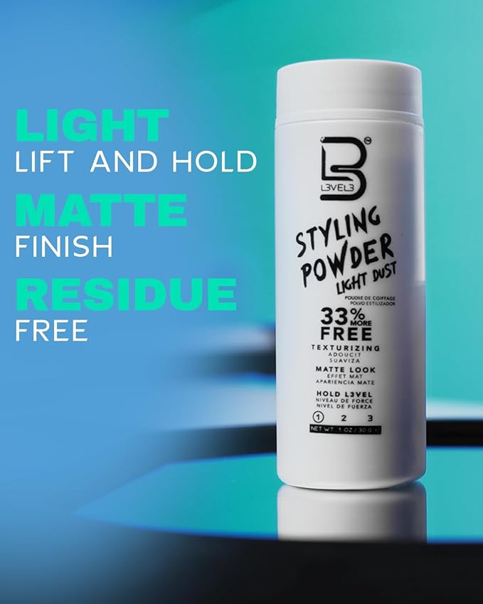 L3 - Level 3 Light Hold Styling Powder - Natural Matte Hairstyle - Texturizing and Volumizing (2 Pack)