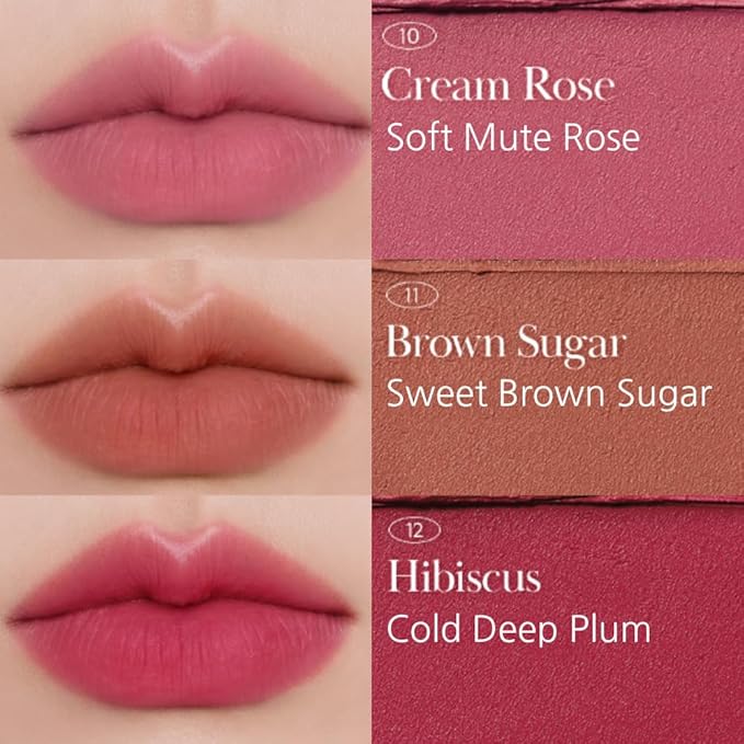 BBIA Last Powder Lipstick Series2 - Powder Matte Lipstick, Full Coverage, Non-Drying Matte Finish, Weightless Velvet Texture, Long-Lasting Lip Makeup, MLBB, Vegan, Korea Lip Makeup (11 BROWN SUGAR)