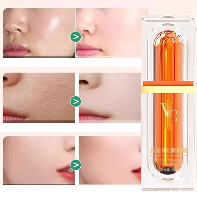 Japanese Vitamin C Makeup Tone Up Cream, Moisturizing Brightening Concealer, Five Vitamin C Tone-Up Cream, For All Skin Type (2PC)