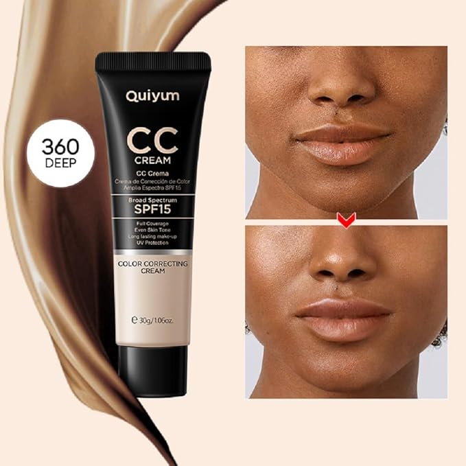 Generic CC cream 30ml concealer beautifying skin moisturizing moisturizing concealer before makeup lasting makeup (360 Dark, 30g)