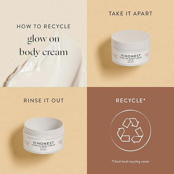 The Honest Company New Mama Care Essentials Gift Set, Hospital Bag Must Haves, Travel Size Nip Balm (0.5 oz) Glow On Body Cream (1 Gotta Face Wash (1.75 fl) with Reusable Pouch