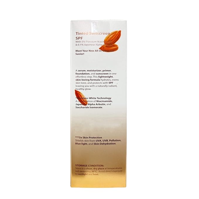 Luxe Skin by Ana Magkawas Tinted Sunscreen SPF with Niacinamide & Alpha Arbutin, 45 mL
