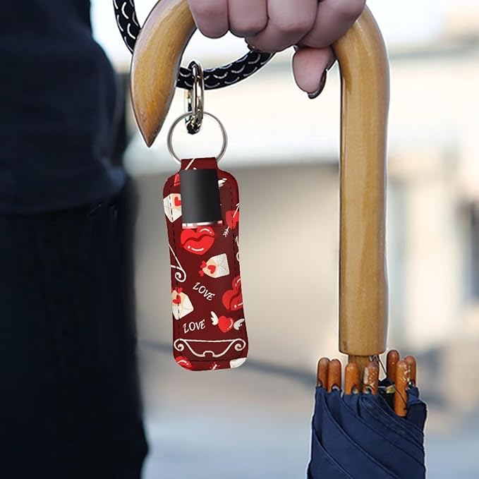 Pensura Chapstick Holder Keychain Fashion 5 Pcs Car Keychain Holder Portable Chapstick Holder Keep from Scratched and Dust