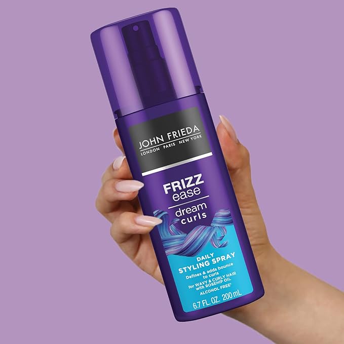 John Frieda Anti Frizz,Frizz Ease Dream Curls Daily Styling Spray for Curly Hair,Magnesium-enriched Formula,6.7 Oz,(Pack of 6)