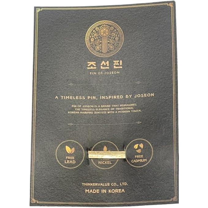 ThinkerValue Pin of Joseon - Korean Traditional Style Hairpin Accessory, Hair Clips, Alloy Base with Gold Plating, Ideal for Gifts or Souvenirs (Pearl Lin)