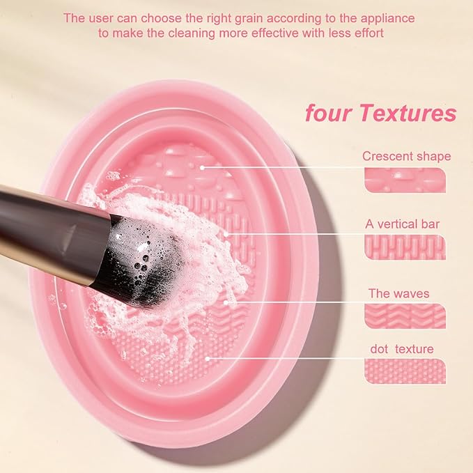 Professional Comfort Makeup Tool Set, 54pcs/set Brush & Today Sponge & Powder Puff & Headband & Brush Cleaning Bowl, Multi-sue Facial Makeup & Cleansing Accessories (pink)