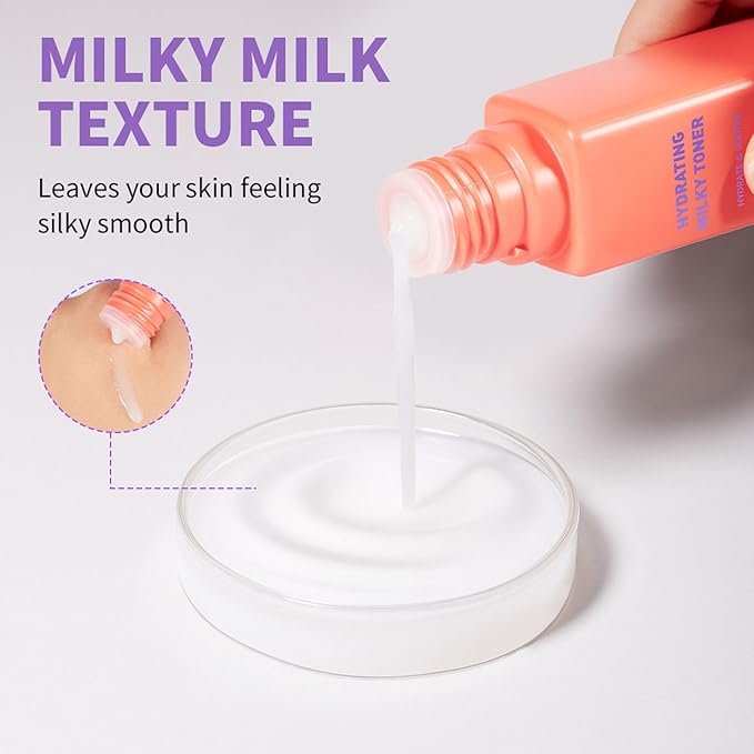 Milky Toner for Face - Hydrating & Soothing Facial Toner with Dewy Finish, Skin Barrier Support Formula for All Skin Types, Non-Sticky Makeup Prep 3.38 fl oz/100ml (1)
