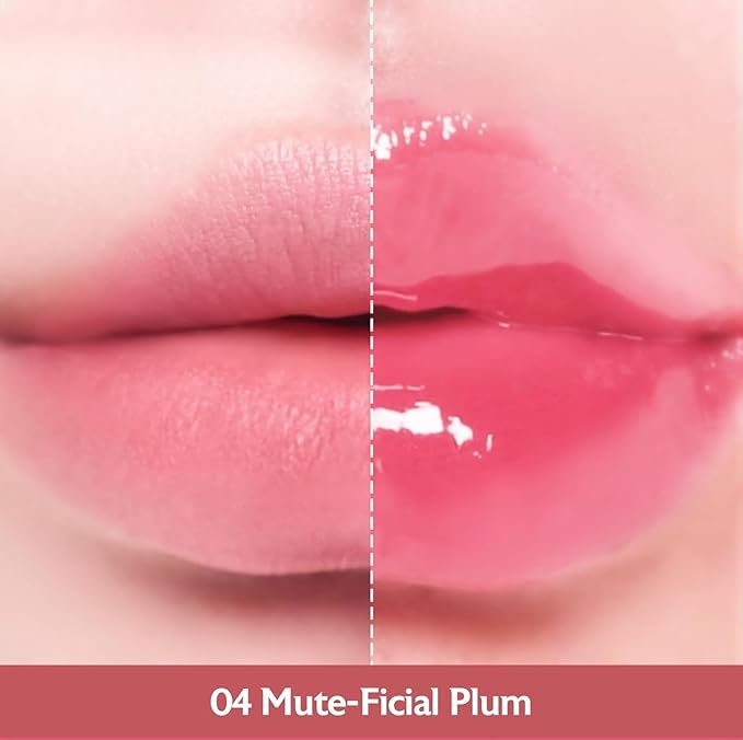 MILKTOUCH Jelly Fit Lip Tint (04 Mute-Ficial Plum) with Cooling Plumping Effect and Water-Based Non-Sticky Texture | Long Lasting Korean Beauty Lipstain | Stocking Stuffers for Women (1, 1)