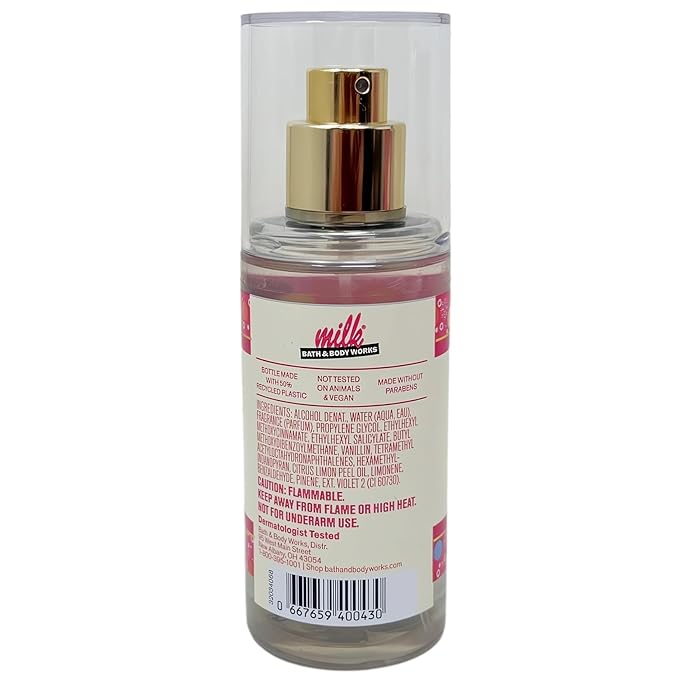 Bath & Body Works Milk Bar Bithday Cake 2-Pack Mini Fragrance Mists with a Natural Oats Sample Soap - Travel Size