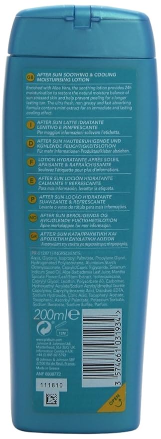 Piz Buin After Sun Soothing and Cooling Moisturizing Lotion for Unisex, 6.8 Ounce