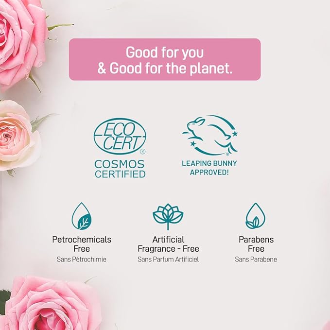 Organic Rose Water by Refresh Botanicals | ECOCERT Cosmos Certified | for All Skin Types | Rose Water for Face | Alcohol-Free, Chemicals Free | Product of Canada | 90 ml