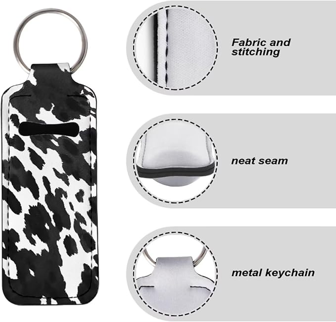 Pensura Chapstick Holder Keychain Fashion 5 Pcs Car Keychain Holder Portable Chapstick Holder Keep from Scratched and Dust
