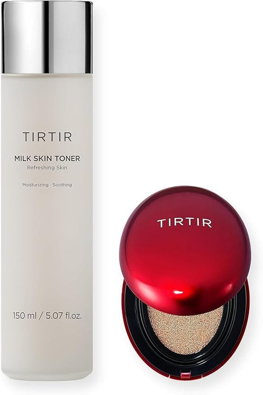 TIRTIR Mask Fit Red Cushion #22N Shell Beige + Milk Skin Toner 150ml