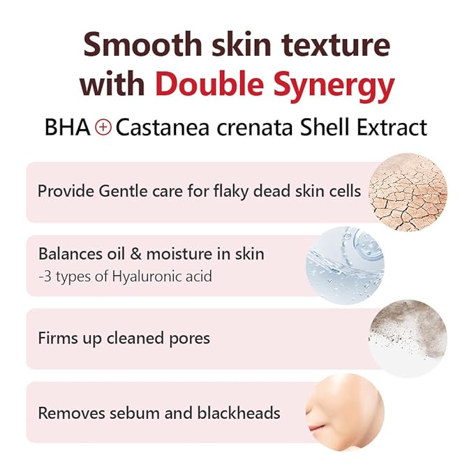 ISNTREE Chestnut BHA 2% Clear Liquid, 100 ml, 3.38 fl oz | Korean Skincare | Mild Exfoliating Toner for Deep Pore Care | Smoothing & Soothing with Chestnut & Salicylic Acid