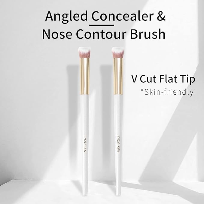 Small Nose Contour Brush, Nose Brush Contour, Angled Concealer Brush Under Eye, Concealer Brushes, Small Concealer Brushes, Angled Eyeshadow Brush (162V)
