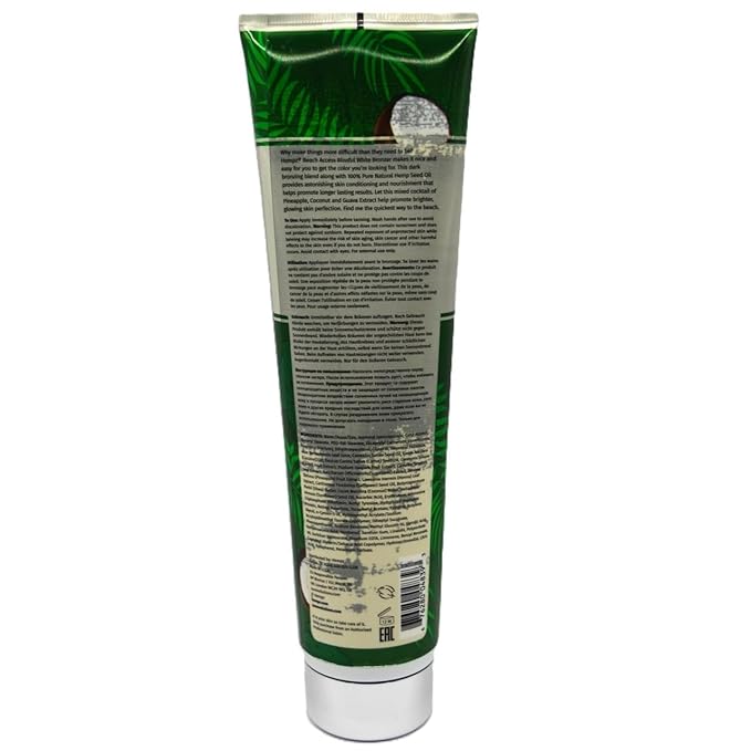HEMPZ Hydrating Indoor/Outdoor Herbal Moisturizing Self Tanning Lotion for Tanning Beds, Beach, Sun 9.5 Fl OZ (Pineapple & Coconut)