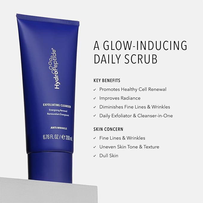 HydroPeptide Pre-Treatment Toner and Exfoliating Cleanser Anti-Wrinkle Bundle, (6.76 Ounce Each)