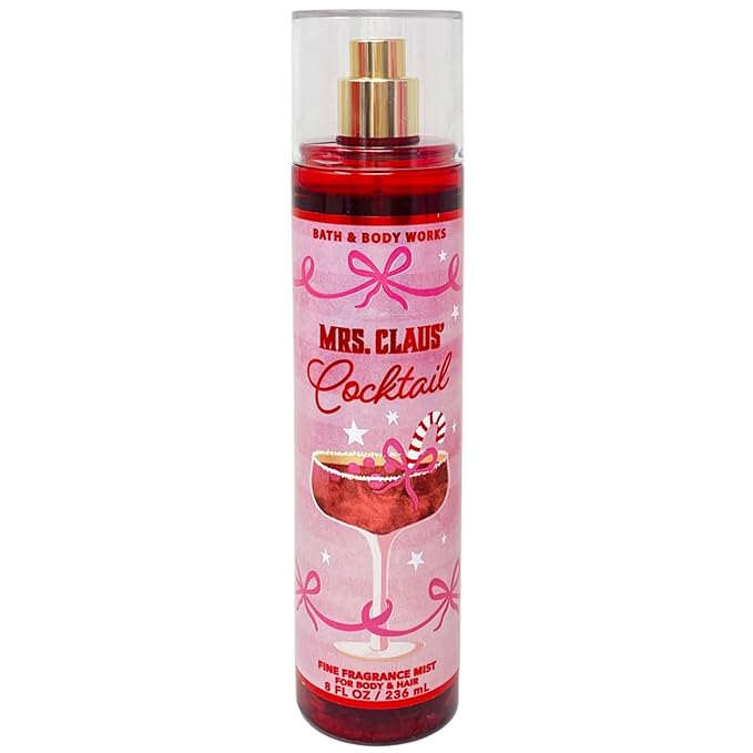 Bath & Body Works Mrs. Claus' Cocktail 3 Piece Gift Set - Body Cream, Fragrance Mist and Body Wash - with a Himalayan Salts Springs Bar Soap - Full Size