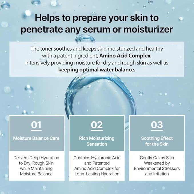 Hydra-15 Soothing Toner 5.07 fl oz /150ml Deep Hydrating Moisturizing for Dry, Sensitive Skin with Hyaluronic Acid Korean Skincare