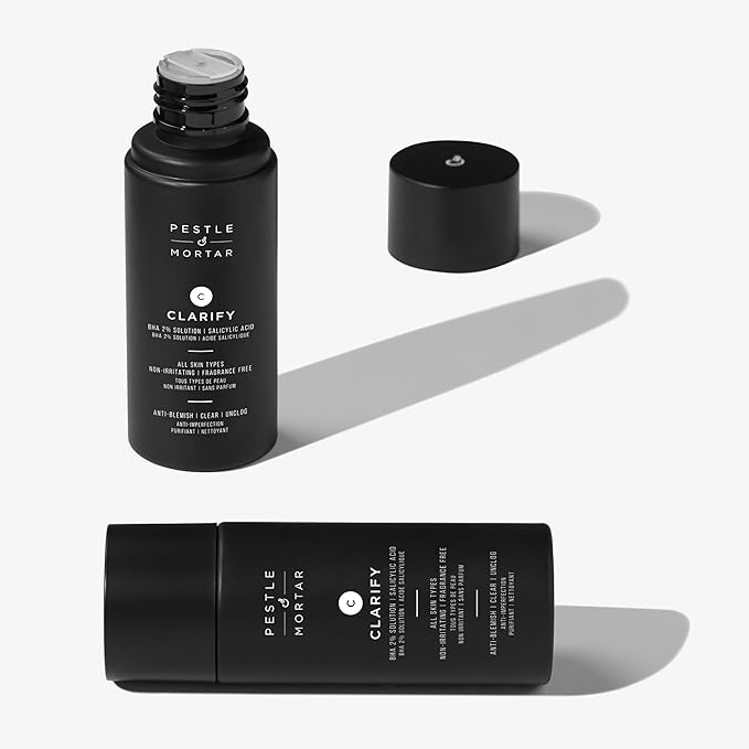 Pestle & Mortar Clarify 2% Salicylic Acid Toner, Acne Treatment and Clear Breakouts, Facial Exfoliant to removes Excess Oil, 2.7 oz