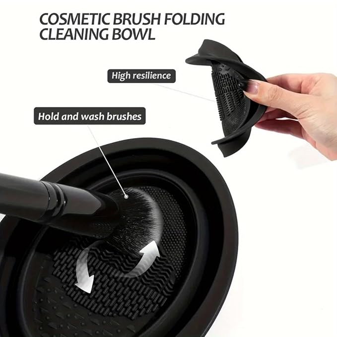 HGHDBT 47Pcs Black Makeup Brushes Set Professional Premium Synthetic for Blush Foundation Eye Shadow Concealer Powder Eye & Face Make up Brush Kit with Beauty Blender Sponge Set Tools