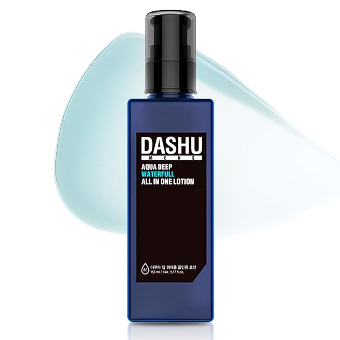 DASHU Aqua Deep Waterfull All-in-One Face Lotion for Men | Hydrating Age-Defying Toner, Essence, Moisturizer & Cream Korean Lotion 5.17 fl oz
